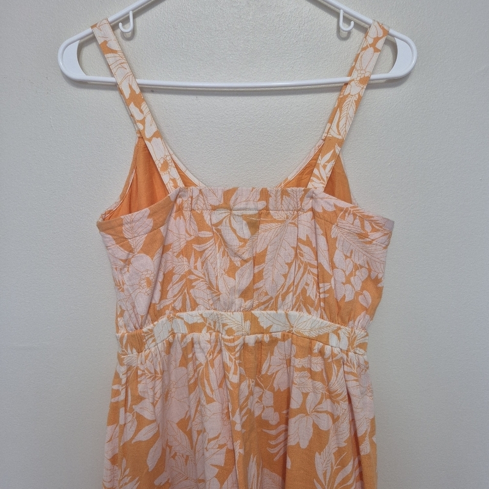 GAP Women's Resortwear Beach Orange Floral Maxi Dress Size 2 - Picture 6 of 7